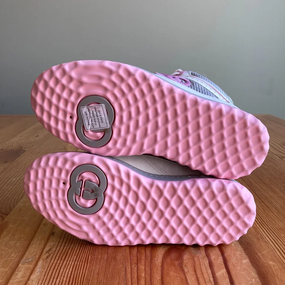 Gucci White / Pink High Top Mac80 Sneakers Shoes - Sz 34.5 / 4.5 US NIB - 0415AB